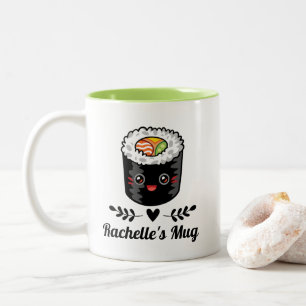 Sushi Lover Funny Kawaii Two-Tone Coffee Mug