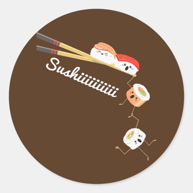 Sushi Lover Japan Lover Japanese Cuisine Chef Classic Round Sticker (Front)