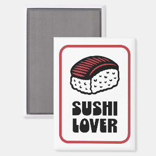 Sushi lover nigiri retro aesthetic magnet