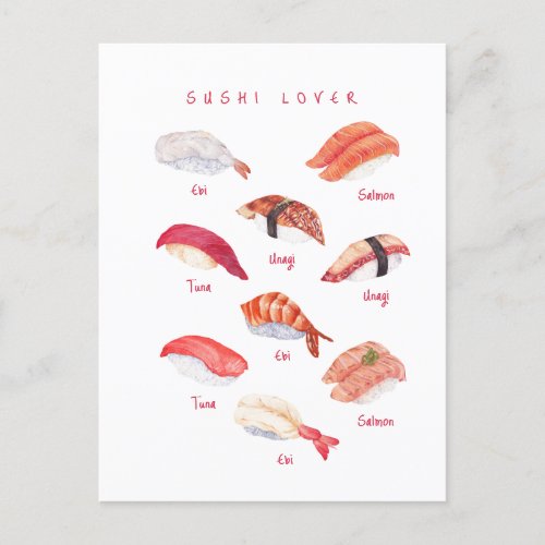 Sushi Lover Postcard
