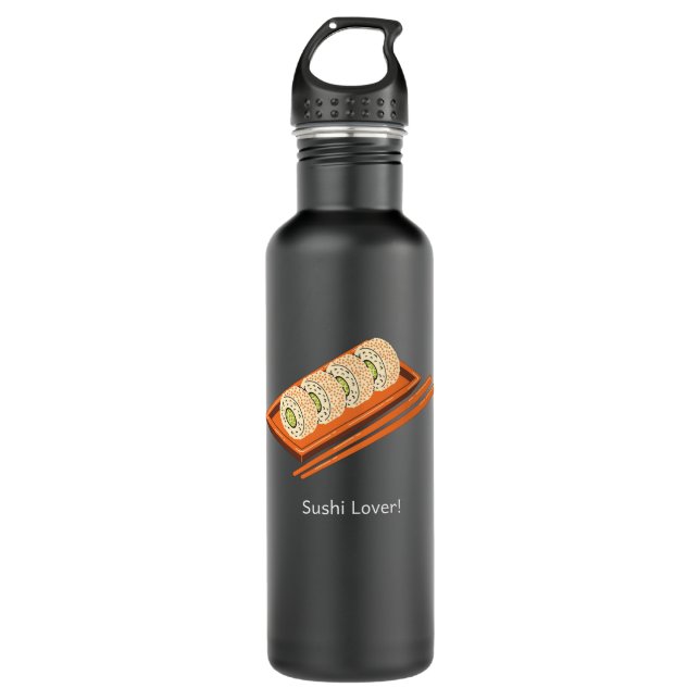 Sushi Lover Stainless Steel Water Bottle (Front)