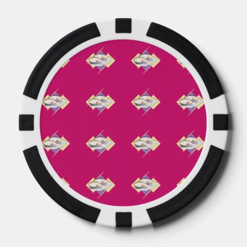 Sushi magenta poker chips