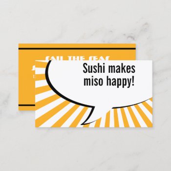 Sushi Makes Miso Happy Business Card by identica at Zazzle