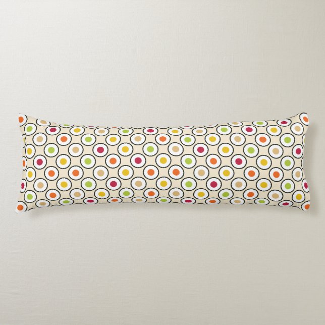 Sushi Maki Polka Dots Body Pillow (Front)