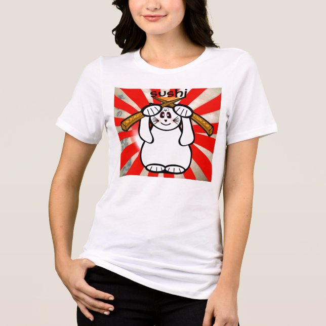 Sushi Maneki Neko Shirt (Front)