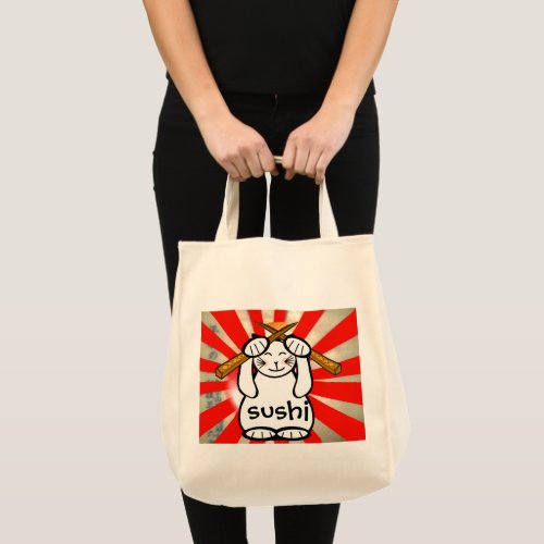 Sushi Maneki Neko Tote