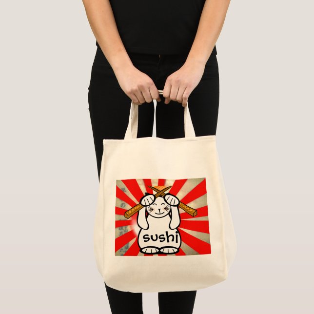 Sushi Maneki Neko Tote (Front (Product))