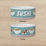 Sushi & Miso Dog Cat Pet Bowl<br><div class="desc">Sushi & Miso Themed Pet Bowl for your dog or cat</div>