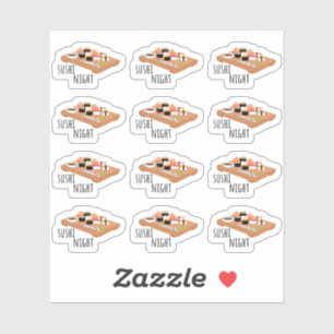 Sushi Night Dinner Party Event Bujo Planner Sticker