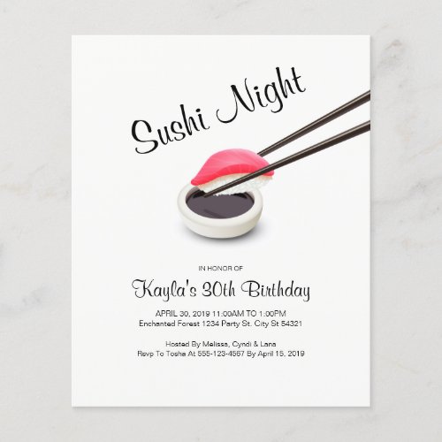 Sushi Night Invitations