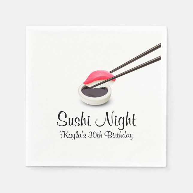Sushi Night Napkins (Front)
