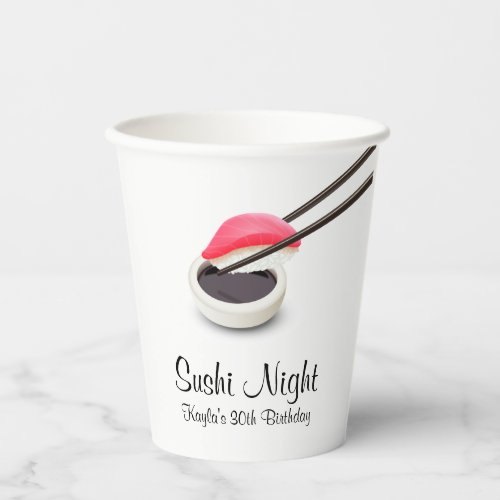 Sushi Night Paper Cups