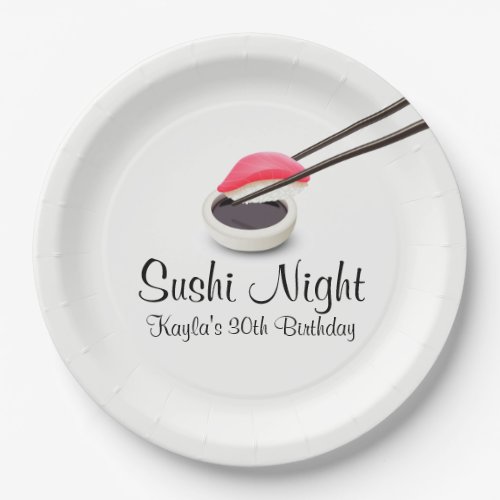 Sushi Night Party Paper Plates