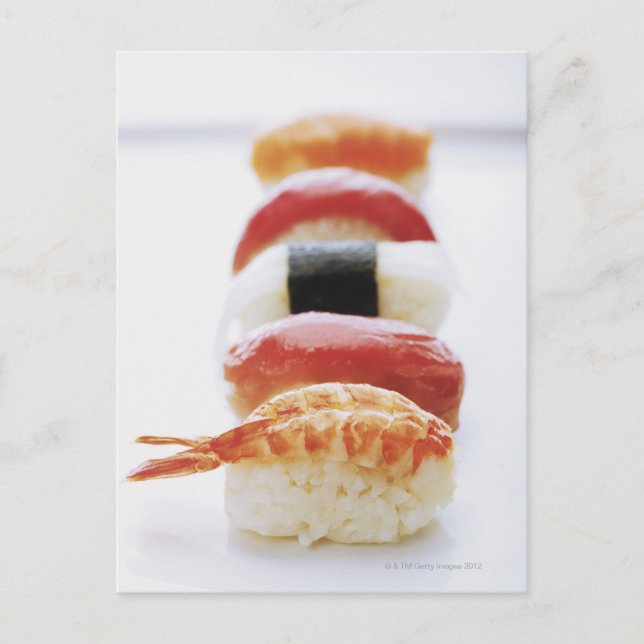 Sushi, Nigiri, close-up Postcard (Front)
