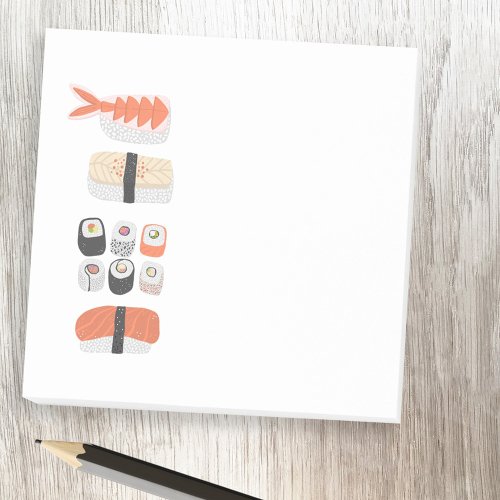 Sushi Nigiri Maki Roll Japanese Food Art Post_it Notes