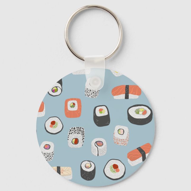 Sushi Nigiri Maki Roll Keychain (Front)