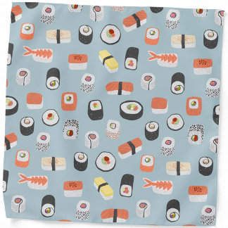 Sushi Nigiri Maki Roll Pattern Bandana
