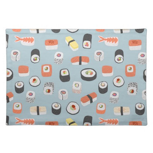 Sushi Nigiri Maki Roll Pattern Cloth Placemat