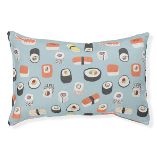 Sushi Nigiri Maki Roll Pattern Pet Bed