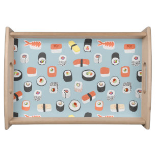 Sushi Nigiri Maki Roll Pattern Serving Tray