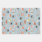 Sushi Nigiri Maki Roll Pattern Wrapping Paper Sheets (Front 2)