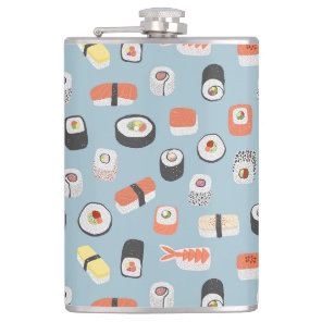 Sushi Nigiri Maki Roll Patterned Flask