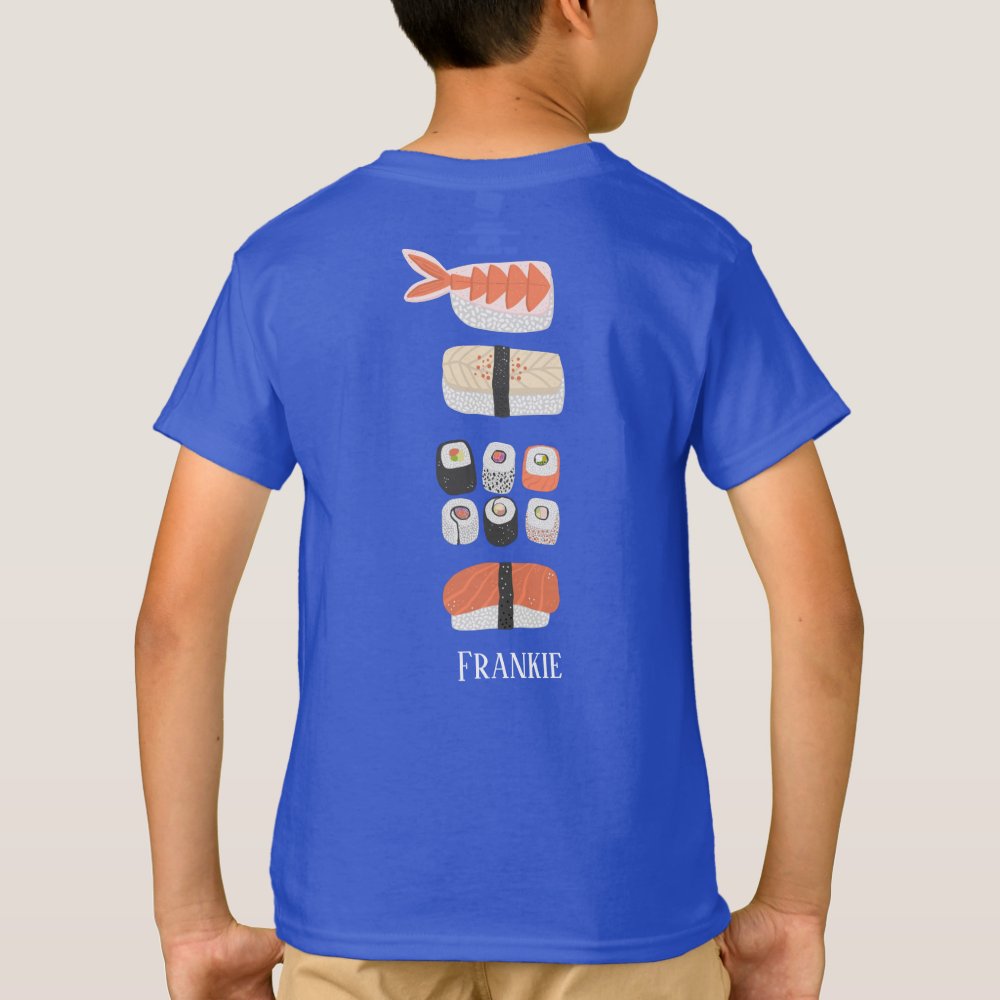 Sushi Nigiri Sashimi Maki Roll Name Personalized T-Shirt