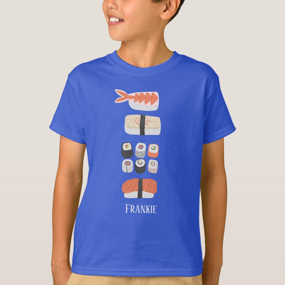 Sushi Nigiri Sashimi Maki Roll Name Personalized T-Shirt