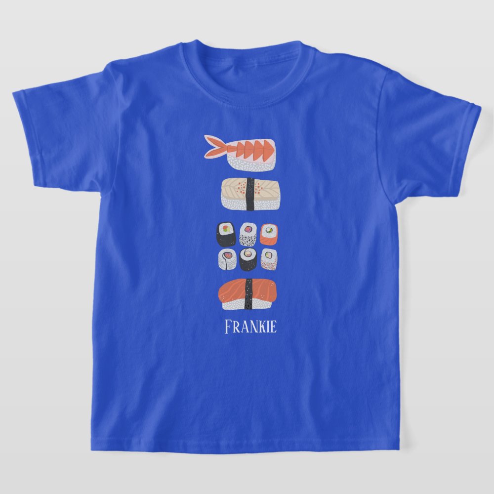 Sushi Nigiri Sashimi Maki Roll Name Personalized T-Shirt