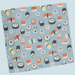 Sushi Nigiri Sashimi Maki Roll Pattern 3 Ring Binder<br><div class="desc">A pattern of fun Japanese sushi on a blue background.</div>