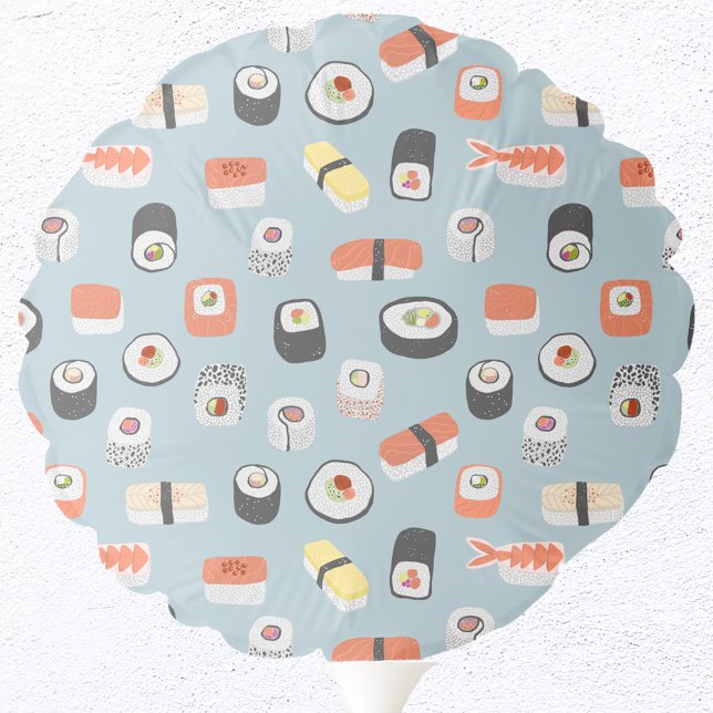 Sushi Nigiri Sashimi Maki Roll Pattern Balloon (Creator Uploaded)