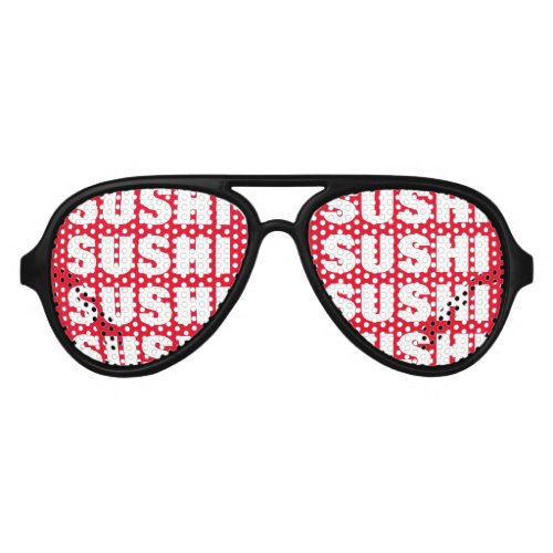 Sushi obsession party shades Funny prop sunglasses