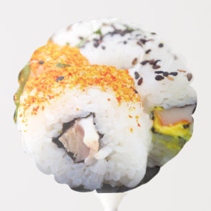 Sushi on a plate balloon