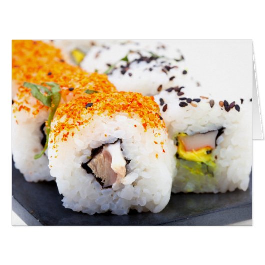 Sushi on a plate cards (Front Horizontal)
