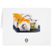 Sushi on a plate cards (Back Horizontal)