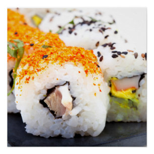 Sushi on a plate poster