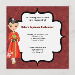Sushi Open House Invitation