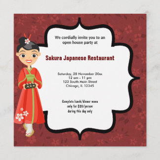 Sushi Open House Invitation