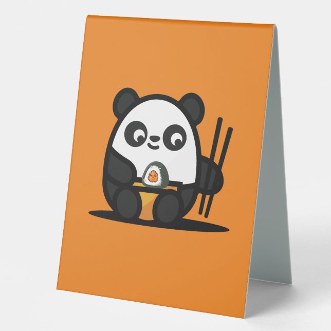 Sushi Panda Table Tent (Front)