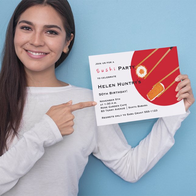 Sushi Party Custom Invitation (Creator Uploaded)