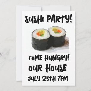 SUSHI PARTY! Custom Invitations