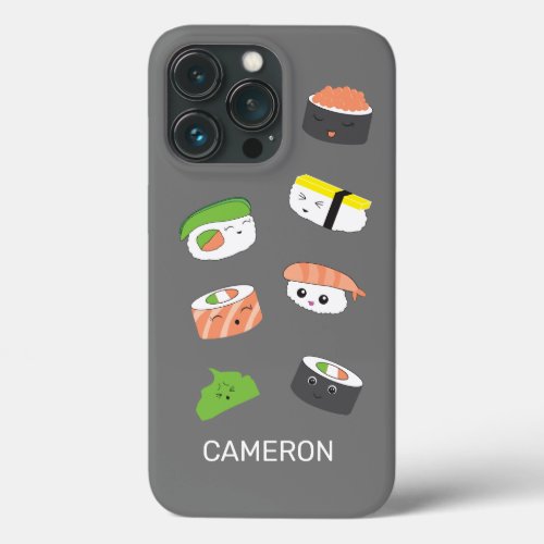 Sushi Party fun cute illustration personalized iPhone 13 Pro Case