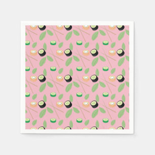 Sushi Party Hibachi Sushi Rolls and Chopsticks Napkins