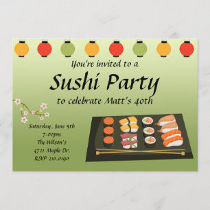 Sushi Party Invitation