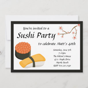 Sushi Party Invitation