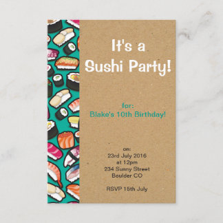 Sushi Party Invitation