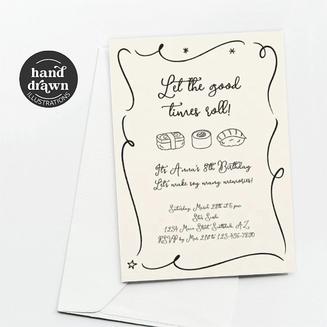 Sushi Party Invitation (Creator Uploaded)