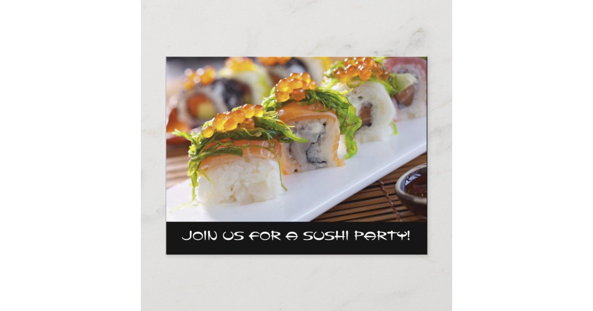 Sushi Party Invitations Zazzle