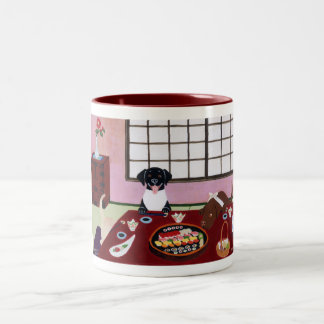 Sushi Party Labradors Two-Tone Coffee Mug