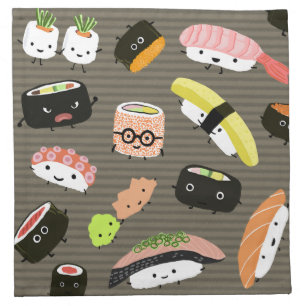Sushi Party - Sushi Rolls, Sashimi, Wasabi, Ginger Napkin